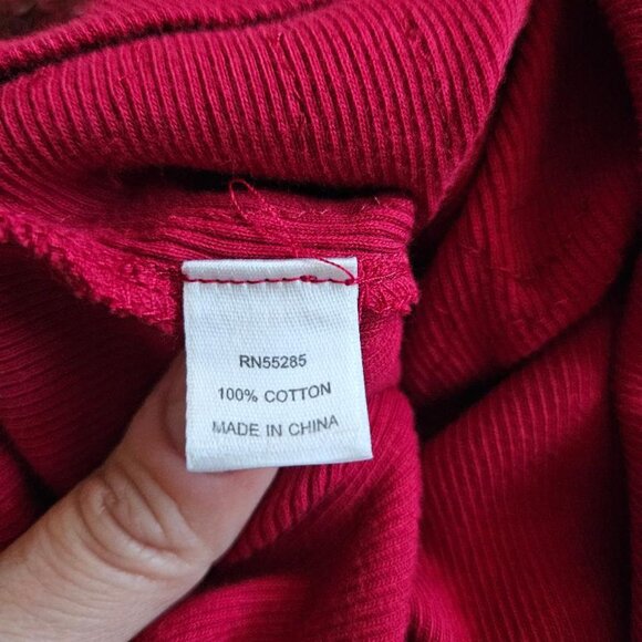 EXPRESS Cherry Red Cotton Tank Top with Sequined Front SIZE S - Picture 5 of 5